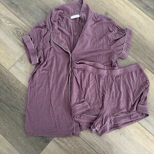 Nordstrom Lingerie Moonlight Short Pajamas Set - Purple Shake - Small